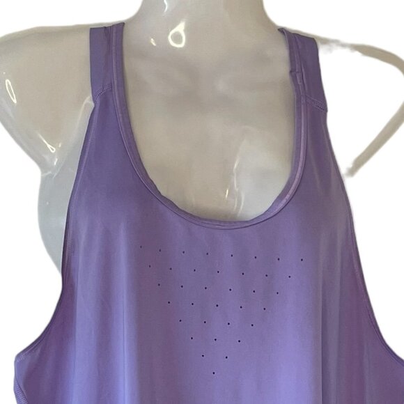 Athleta Racerback Tank Lavender with Perforated Peplum and Scoop Neck Size M - Picture 2 of 7